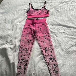 Ultracor Cor Pink Star Leggings and Sports Bra Set